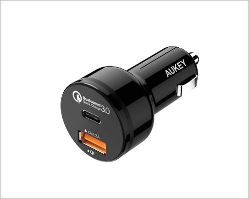AUKEY USB C PD Car Charger 33W for Mac