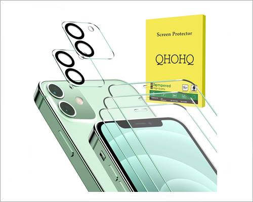 QHOHQ 3 Pack Screen Protector for iPhone 12 Pro