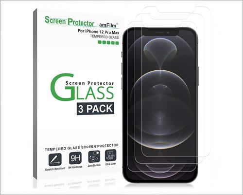 amFilm Glass Screen Protector Compatible for iPhone 12 Pro Max