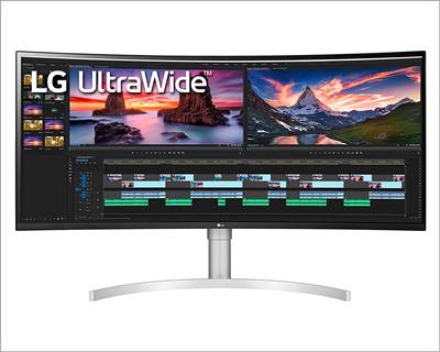 LG 38WN95C-W 38 Inch Curved 21:9 UltraWide QHD+ Monitor
